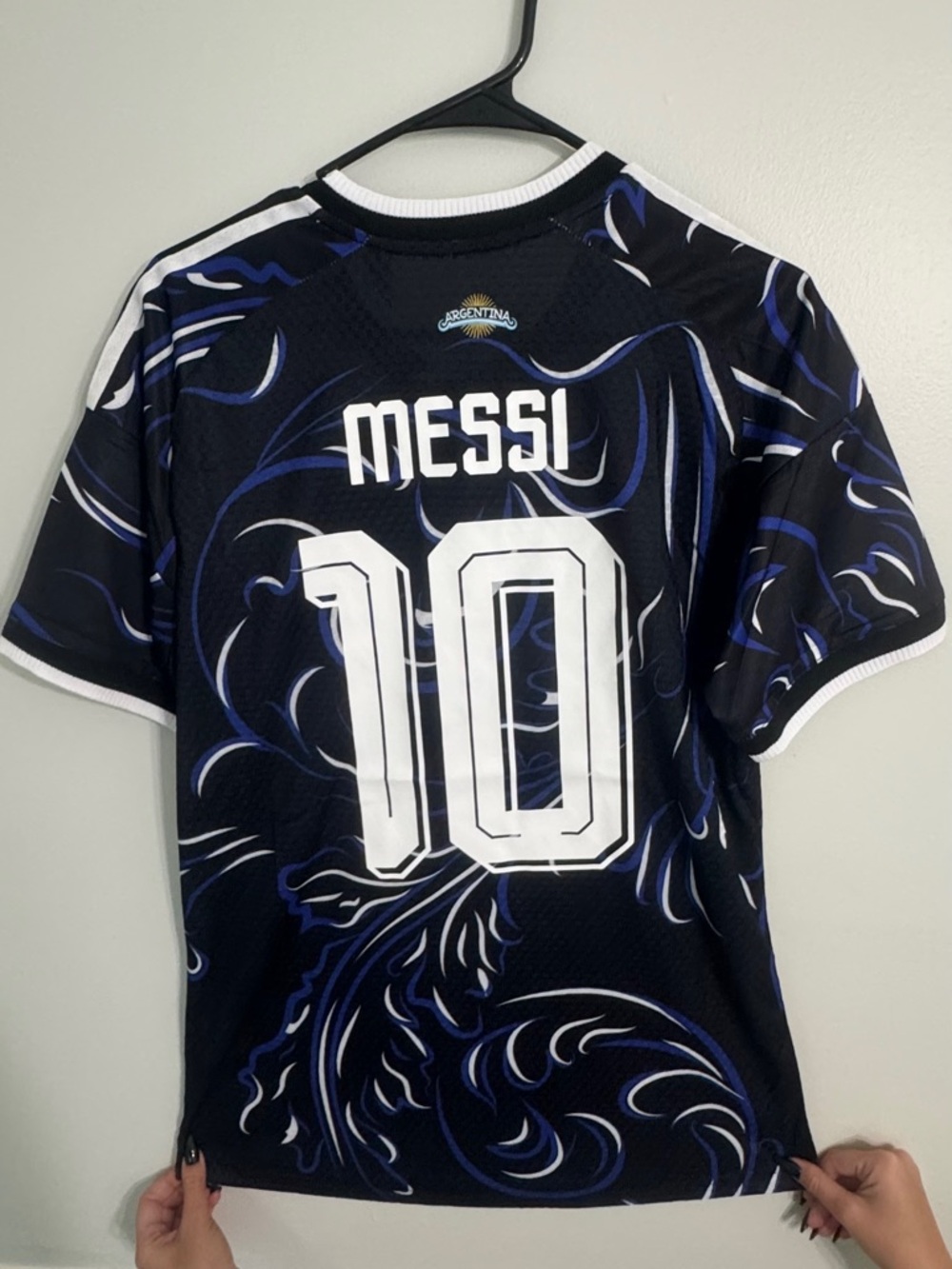adidas Men’s Black & Blue Argentina #10 Soccer Jersey - Picture 2 of 3